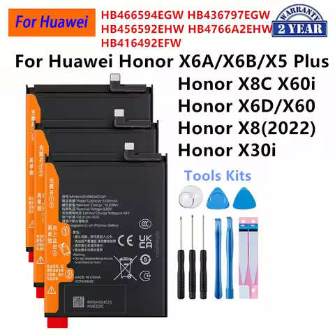 HB466594EGW HB436797EFW HB456592EFW HB4766A2EFW HB416492EFW Battery For Huawei Honor X6A/X6B/X5 Plus