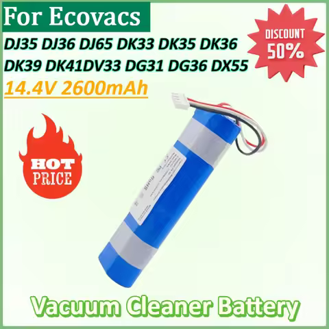 2600mAh Vacuum Cleaner Lithium Battery for Ecovacs DJ35 DJ36 DJ65 DK33 DK35 DK36 DK39 DK41 DV33 DG31