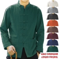 LPM 17152 17156 17160 Baju Atasan Koko Pria Lengan Panjang KOKO CHEONGSAM IPMAN TERMURAH TERBARU TER
