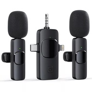 K15 Wireless Clip Microphone Adaptation Speaker 3.5 MM Aux For Intelligent Noise Cancellation Wirele