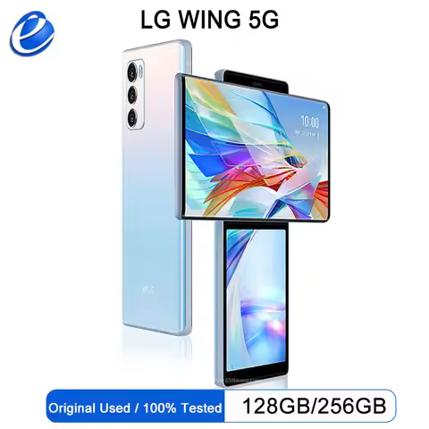 LG WING 5G Original Unlocked Mobile phone F100N US Version 4G LTE Cell Phone 6.8'' 8GB RAM 128GB/256