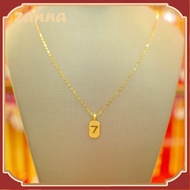 สร้อยคอ18kอิตาลีแท้ 99.99% ชาร์ม ทองแท้ๆทั้งเส้น สร้อยคอเลข 7 (Lucky Seven) น้ำหนัก 0.5 กรัม ทองคำ ส