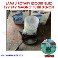 ROTARY LAMP ESCORT BLITZ 12V 24V XENON ROTARY ESCORT WHITE