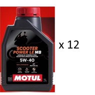 * ยกลัง โฉมใหม่- ของแท้* Motul 4T Scooter Power LE 4T 5W40 100% synthetic 1 ลิตร Jaso MB น้ำมันเครื่