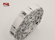 ป้ายไซส์ ป้ายทอ ป้ายตัวเลข ป้ายติดคอเสื้อ พื้นสีขาว ตัวเลขสีดํา มีตั้งแต่Size 0123456789101112131415