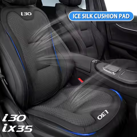 Car Seat Ice Silk Cushion Backrest Seat Protector Cover for Hyundai I30 N Line Ix35 Breathable Seat 