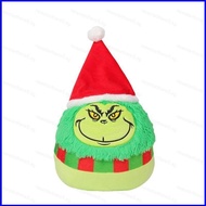 new5 Squishmallow The Grinch Plush Dolls Christmas Gift For Kids Home Decor Throw Pillow Stuffed Toys For Kids