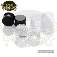 1Pcs Black and Transparent Acrylic Plug Earrings Acrilyc Earring Plug /Tunnel