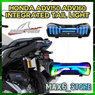 HONDA ADV160 ADV150 INTERGRATED REAR TAIL LIGHT RGB LED ADV LAMPU BELAKANG RAINBOW TAIL LAMP RUNNING