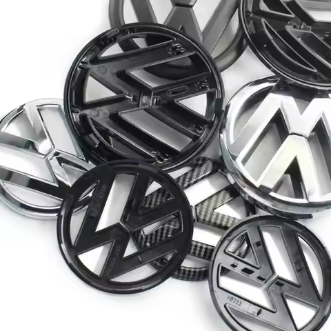 VW 135mm Car Front Grille Badge and 110mm Rear Trunk Emblem Lid Logo Accessories For Volkswagen Golf