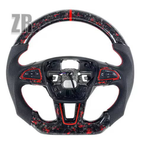 Car interior accessories forge carbon fiber steering wheel for Ford Focus MK2 MK3 MK4 ST RS