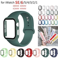 Apple Watch Strap Watch Case Fitted Case Film Integrated 38 40 41 42 44mm All-Inclusive Film 6th Generation se Hard Case Accessories Gold-Plated Case Strap Silicone Fashionable Breathable Watch Accessories