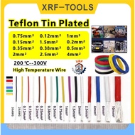 Teflon Tinned High-Temperature Wire 0.12mm²  0.15mm²  0.2mm²  0.35mm² 0.38mm² 0.5mm² 0.75mm² 1mm²  1