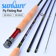 PROBEROS Japan Carbon Fiber Fly Fishing Rod Jigging Freshwater Pole 2.43M&amp;2.74M 8FT&amp;9FT 4 Section 3/4 5/6 Soft Cork Handle Ultralight Fly Rod Fishing Rods Tackle Accessories