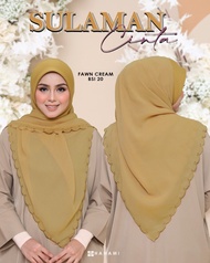 BAWAL INSTANT SULAMAN CINTA [chiffon voile/Awning scuba/Bidang 50] By Hanami