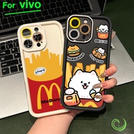 For Vivo Phone Case French Fries Y20 Y20s Y12s Y12A Y17 Y12 Y15 Y11 Y12i Y15A Y200 V40 V40PR
