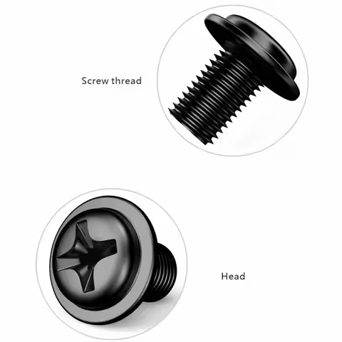 Mounting Screws for Water Cooling Radiator, M3 6mm/30mm/35mm Length Optional, M3*35/M3*30/M3*6, 12Pc
