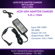 Acer 19v 2.1a Z476 4.8x1.7mm 40W Original Charger Adapter