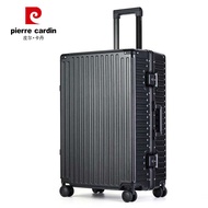 Pierre Cardin(PIERRE CARDIN)Trolley Case Men's and Women's Aluminum Frame Luggage Universal Wheel20Inch Check-in Suitca