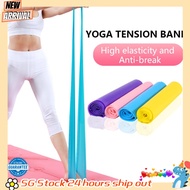 SG Seller1.5M Fitness Yoga Resistance Bands Rubber Yoga Elastic Band Loop Rubber Loops Pilates Band 