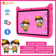 2025 7 Inch Kid Tablet Android 13, 4GB RAM 64GB ROM,1TB Expand,5G WiFi,4000MAH Battery,Dual Camera, 