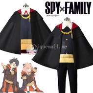 Anime Spy X Family Anya Forger Damian Desmond Cosplay Costumes Wig Black Dress Pants Cloak Imperial 