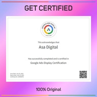 Jasa Pengerjaan Sertifikat Google Ads Display Certificate Google Skillshop Resmi Original Bukan Cour