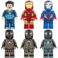 Compatible with LEGO Iron Man base building blocks to assemble Avengers minifigures Hulkbuster mecha toy for boys