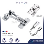 HEMOS HEAVY DUTY SECURITY DOOR CHAIN/SWING BAR DOOR LOCK/DOOR BOLTS LATCH ANTI-THEFT FOR HOME