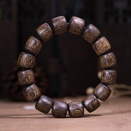 Comes with Certificate Authentic Old Material Wenlai Agarwood Bracelet Agarwood Beads Agarwood Beads Women Men Wooden Barrel Beads Bracelet Agarwood Agarwood Rosary Beads