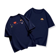 【M-8XL 】New Creative Printed T-shirt for Men Fashionable and Personalized Oversized Round Neck Short