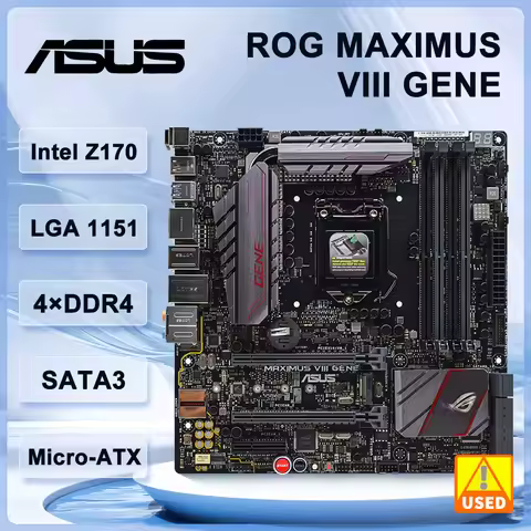 ASUS ROG MAXIMUS VIII GENE Motherboard Intel Z170 LGA 1151 DDR4 64GB support i3-7300 i5-7600 i5-6400