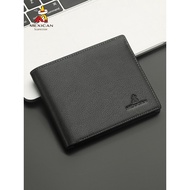 dompet kulit lelaki original dompet lelaki kulit original Scarecrow Men's Genuine Leather Simple Dad
