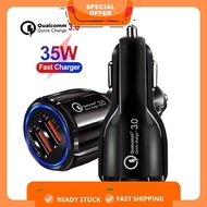 [NEW] 35W QC3.0 Dual USB Car Charger 6A Quick Charge 3.0 Car Charger