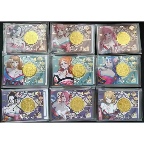 Japanese Anime ONE PIECE Gold Cards Characters Ulti Boa Hancock Charlotte Pudding Stussy Rebecca Per