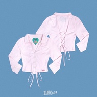 DADDYCLUB | Diania Crop Shirt เสื้อ crop shirt สีชมพู สุดน่ารัก