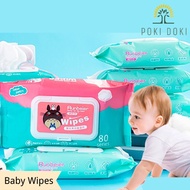 80pcs Baby Wipes Fragrance Free Baby Wet Tissue Non Alcohol Anti Bacterial Alcohol Free Wipes Wet Ti