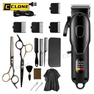 ปัตตาเลี่ยนไร้สาย เครื่องโกนหนวดปัตตาเลี่ยนแบบชาร์จไฟได้ จอแสดงผลแบตเตอรี่ ช่างตัดผม ตัดผม trimmer c