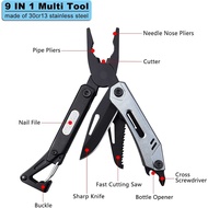 Zest Multifunctional Pliers Portable Screwdriver Knife EDC Multitools 9in1 - PA-54