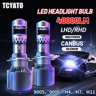 H7 LED Headlight Projector Lens Bi-LED H4 High Beam Low Beam 40000LM H11 H8 H9 9005 9006 HB3 HB4 Min