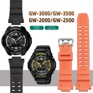Silicone PU Sports Watch Strap For Ca-sio Aviation Series GW2000 GW2500 GW3000 GW3500 Waterproof Pil