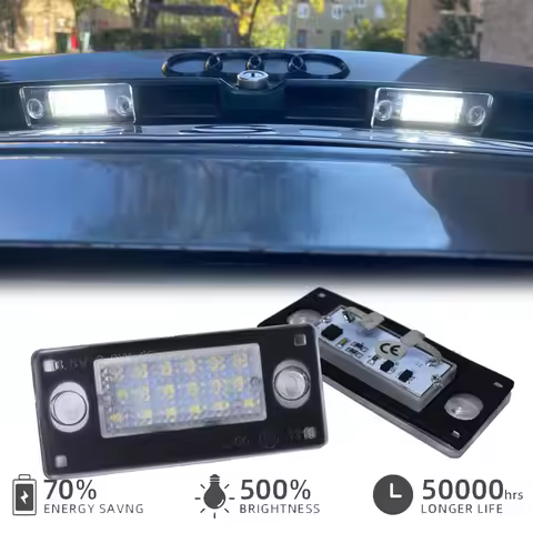 18SMD 6000K LED License Number Plate Tag Light Backlight Canbus For Audi A3 S3 8L A4 S4 B5 LCI Facel