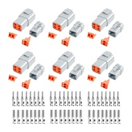 [VET Store] Exclusive72 PCS Deutsch DTP Connector Kit 4 Pin Automotive Waterproof Connectors 6 Sets 