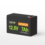 12V 7Ah LiFePO4 Lithium Battery, 4000+ Cycles 12V 7Ah Lithium Battery Built-in 10A BMS, 12 Volt 7Ah