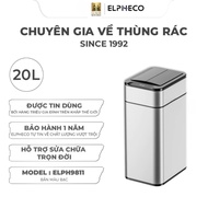Elpheco 20L sensor trash can with two wings open – With drawstring mouth & trash bag holder