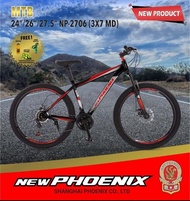 Sepeda Gunung MTB New Phoenix 26 Inch 3x7 Speed Terbaru