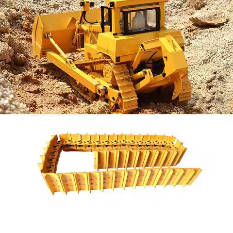 RC Bulldozer Yellow Metal 46mm Track For 1:14 Hydraulic Engineering Vehicle JDM-98 Model Track Parts