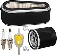 HIFROM Air Filter Pre Cleaner Fuel Oil Filter Spark Plug Tune Up Kit Compatible with John Deere 180 