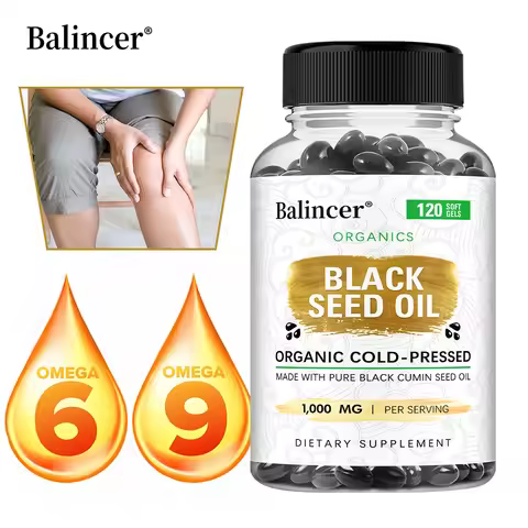 Organic Black Seed Oil 1000mg - 120 Softgel Capsules (Non-GMO) Premium Cold-Pressed Nigella Sativa w