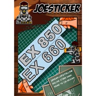 STICKER EMBLEM EX660 & EX850 UNTUK KANCIL